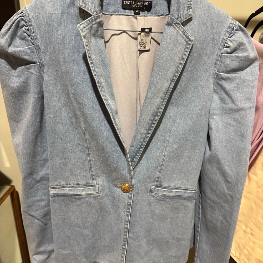Central Park West Light Blue Denim Jacket